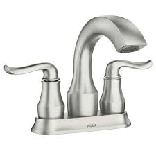 Hamden Spot Resist Brushed Nickel Two Handle High Arc Bathroom Faucet 84300srn In 2020 Bathroom Faucets High Arc Bathroom Faucet Moen Bathroom Faucets