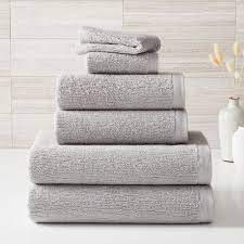 Clean up countertop spills with a small hand towel or cloak yourself in an oversized bath sheet after a hot shower. Organic Quick Dry Textured Bath Towel Sets