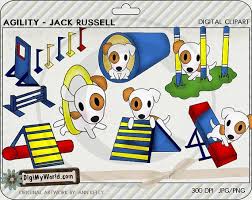 Agility Dog Jack Russell Terrier Breed Cones Ramps Tunnels Training Colored Clip Art For Cardmaking And Scrapbooking Manteau Pour Chien Chien Toutous