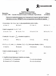 Estrutura e funcionamento da administração local (municipal). Exame Nacional Mocambique 12Âª Classe Matematica 2Âª Epoca 2008 Logica Matematica Analise
