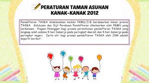 * perhatian yang penuh serta kasih sayang. 2 2 Peraturan Taman Asuhan Kanak Kanak 2012 Youtube