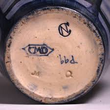 Early Newcomb College Vase Stylized Artichokes 1902