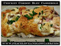 Keto Chicken Cordon Bleu Casserole Peace Love And Low Carb Recipe Low Carb Chicken Chicken Cordon Bleu Recipes