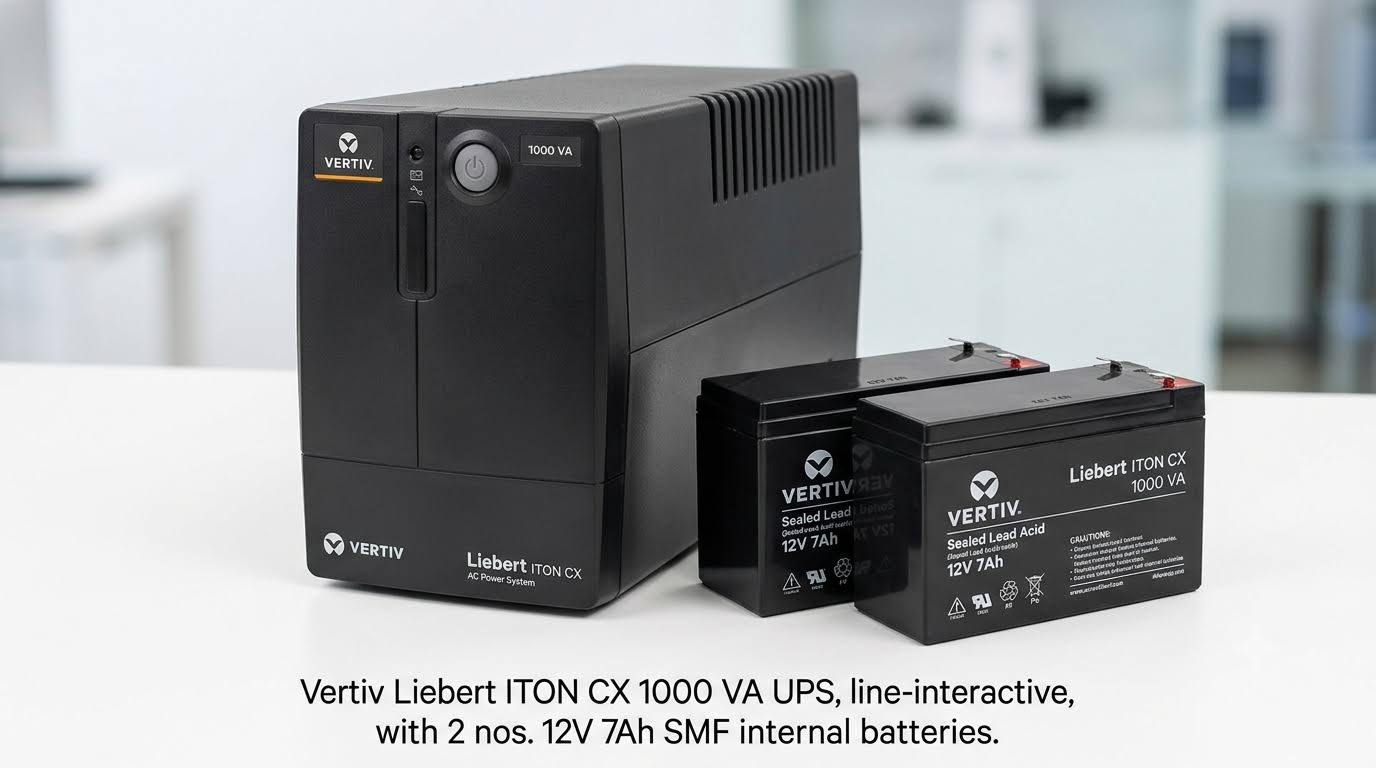 Vertiv Liebert ITON CX 1000 VA with 12V 7AH x 2NOS BATT product image