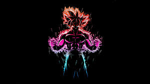 Goku, dragonball, power, supersaiyan, white, black, anime. Ultra Instinct Goku 4k Wallpaper Black Background Dragon Ball Z Amoled Black Dark 1817
