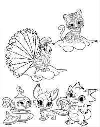Shimmer and shine coloring page from shimmer and shine category. All Lovely Pets In Shimmer And Shine Coloring Page Free Printable Coloring Pages For Kids