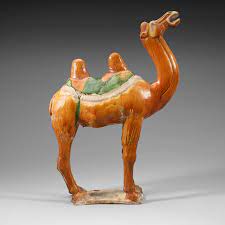 How much does the shipping cost for ceramic camel? A Yellow And Green Glazed Pottery Figure Of A Camel Tang Dynasty 618 907 Bukowskis
