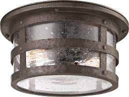 Troy Lighting C3310 Barbosa Bronze Barbosa 2 Light Flush Mount Outdoor Ceiling Fixture Lightingshowplace Com
