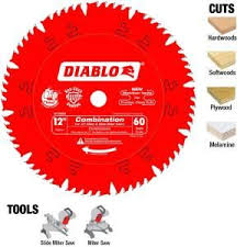 Diablo 12 In X 60 Teeth Combination Saw Blade D1260x The Home Depot Circular Saw Blades Saw Blade Circular Saw
