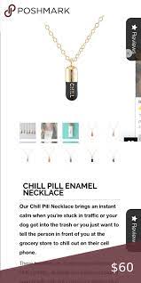 Kris Nations Necklace Chill Pill Womens Jewelry Necklace Necklace Enamel Necklaces