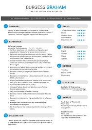 It is typically placed at the end of a resume as an affirmation that all the information presented is the truth. Tableau Server Administrator Resume Sample 2021 Writing Tips Resumekraft