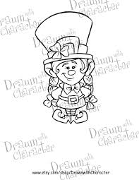 Girl Leprechaun Digital Stamp Art Kopykake Image Etsy Digital Stamps Precious Moments Coloring Pages Leprechaun