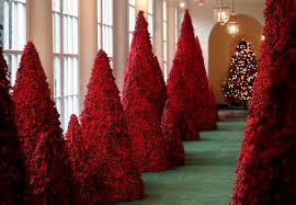 White House 2022 Red Christmas Trees The Complicated Story Of The Real, Red Christmas Trees - The Washington Post