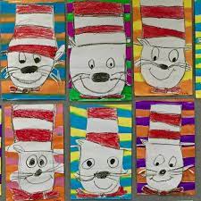 Dr Seuss Day Activity How To Draw Cat In The Hat Dr Seuss Art Dr Seuss Activities Seuss Crafts