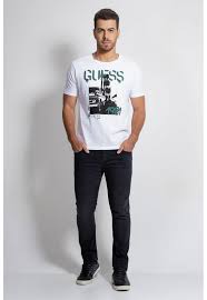 Camiseta Silk Sta Monica Guess Branco