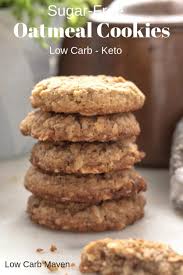 3 ingredient sugar free flourless cookies. Sugar Free Oatmeal Cookies Low Carb Keto Low Carb Maven