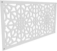 Yardsmart 73004785 Decorative Screen Panel 2x4 Fretwork White Amazon Com In 2020 Decorative Screens Decorative Screen Panels Vinyl Railing