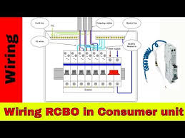 How To Wire Rcbo In Consumer Unit Uk Rcbo Wiring Youtube Home Electrical Wiring Electrical Gadgets Electrician Wiring