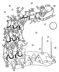 None other than the sweet reindeer that gallop splendidly through the sky. Santa Claus And Reindeer Flying Coloring Pages Novocom Top