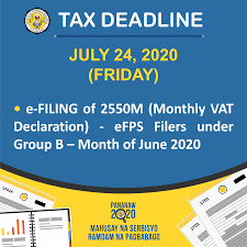 How do you efile form 1040x 2020 using the turbotax pc download version? Bureau Of Internal Revenue Philippines Bir Tax Deadline 24 Friday E Filing Of 2550m Monthly Vat Declaration Efps Filers Under Group B Month Of June 2020 Facebook