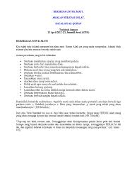 Orang yang berada pada tingkatan ini apabila hendak melakukan amal kebajikan terasa berat. Bersedia Untuk Mati