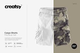 Swim Trunks Mockup Set In 2020 Cargo Shorts Mockup Free Psd Mockup Psd