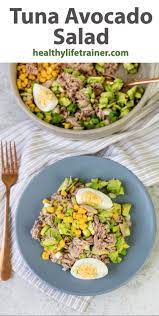 Tuna Avocado Salad Healthy Life Trainer Recipe In 2021 Tuna Salad Recipe Easy Healthy Tuna Recipes Avocado Recipes Healthy