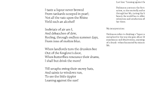 I Taste A Liquor Never Brewed By Anna Greenhall
