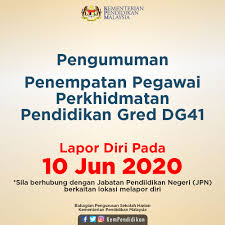 Semakan penempatan ppps dg41 lantikan tetap 1 julai 2013. æ•™æ€» æ•™è‚²éƒ¨èµ„è®¯ Penempatan Pegawai Perkhidmatan Pendidikan Facebook