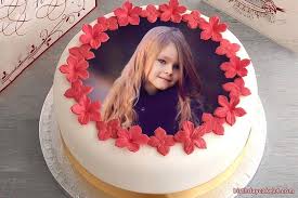 Birthday Cake With Photo Frame Pin On Baby