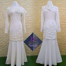 Lace 3d juga boleh anda pertimbangan untuk baju kurung moden. Ready Stock Baju Kurung Moden Nikah Tunang Terbaru Putih Cream Shopee Malaysia