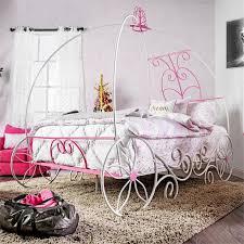 Its whimsical and scrolled lines create a warm, classic. Furniture Of America Heiress Metal Full Princess Carriage Bed In Pink And White Idf 7705f