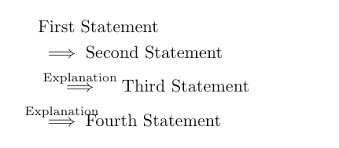 As with all text, there are times when you want to change how it is aligned. Alignment Of Implication Arrows With Text On Top Tex Latex Stack Exchange