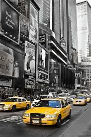 Black And White New York Picture With Yellow Taxi Pin By Gramo Djonev On New York City New York Taxi York New York