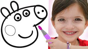 Peppa Pig Friends Coloring Pages How To Color Peppa Pig For Kids Book Suzy Emily  Pedro George