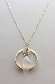 Crescent Moon Necklace Half Moon Moonstone Necklace Celestial Jewelry Bohemian Necklace Moon Jewelry Celestial Jewelry Crescent Moon Necklace Moon Jewelry