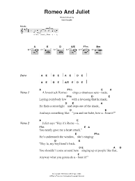 Romeo , take me somewhere we can be alone. Romeo And Juliet By The Killers Guitar Chords Lyrics Guitar Instructor