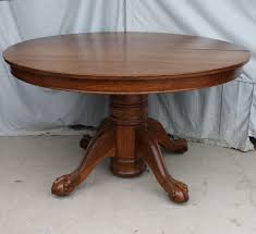 Poker table chairs poker table legs poker chips poker accessories dining tops exotic armrest materials safe guard shield system. Bargain John S Antiques Round Oak Dining Table Claw Feet 52 2 Leaves Bargain John S Antiques