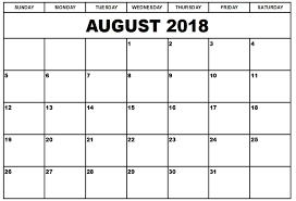 Http Junecalendartemplate Com August Calendar 2018 Pdf August Calendar Printable Calendar Template 2018 Printable Calendar