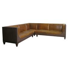 This is a contemporary design inspired by the mid modern century designs. Raymond Mid Century Modern Brown Leather Oak Wood Sectional Sofa 71 W 80 W Kathy Kuo Home