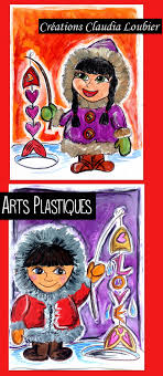 Arts Plastiques Amour D Inuit St Valentin Hiver En Francais Kids Art Projects Homeschool Art Art For Kids