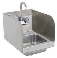 space saver sink with splash guard and