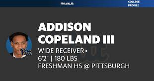 Addison Copeland III FRESHMAN Wide Receiver Pittsburgh