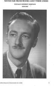 Never Far from Books and their Users: Donald Herbert Simpson 1920-2002