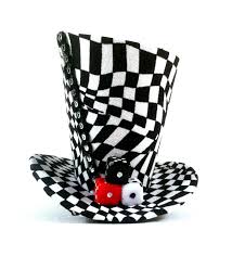 Black And White Striped Top Hat Tiny Top Hat Funky Hats Mad Hatter Hats Crazy Hats