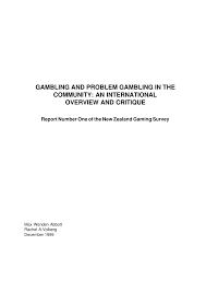Pdf Gambling And Problem Gambling In The Community An International Overview And Critique