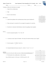Unit 5 test algebra 1 draft. Algebra 1 Practice Test Unit 5