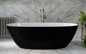 The edge freestanding soaking tub boasts a striking, linear form with softly contoured corners. Victoria Albert Bathtubs Bath Emporium Toronto Canada