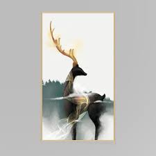 We monitor our uk competitors' prices on a weekly basis and. Elegant Black Gold Deer Canvas Print Diy Art Painting Abstract Art Painting Painting Art Projects