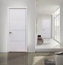 A timeless look for your interior or exterior. Milan Contemporary Interior Door White Gloss Laminate W Aluminum Strips
